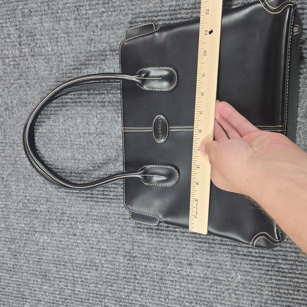 Tods D Bag Womens Black Leather Handbag‎ Satchel Purse Authentic Luxury